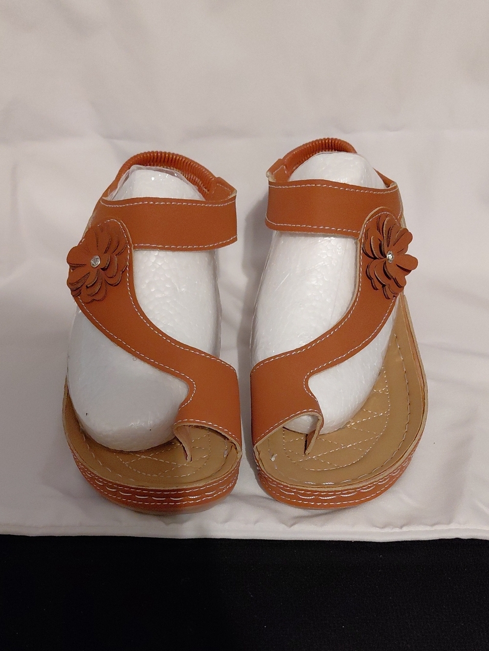 Women’s Tan Floral Strap Sandals